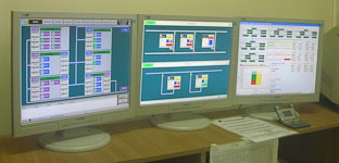 Wastewater treatment plant monitor layout